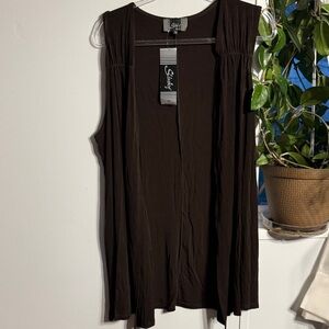 Stylus Women's Brown Sleeveless Tunic